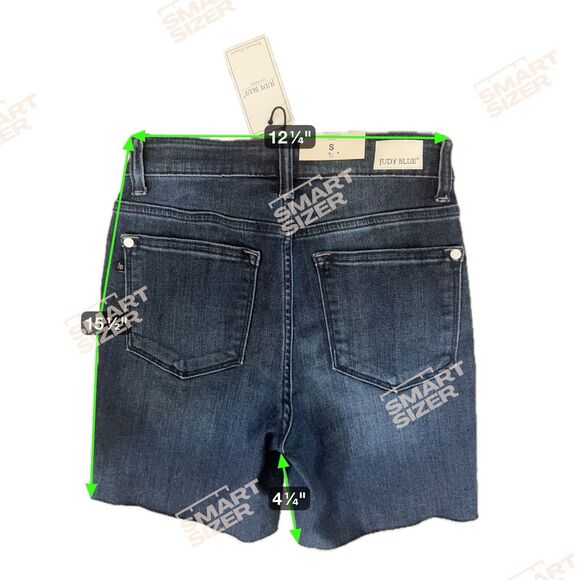 New JUDY BLUE S Mid Rise Mid Length Cut Off Shorts Women - Picture 12 of 12